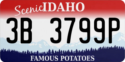 ID license plate 3B3799P