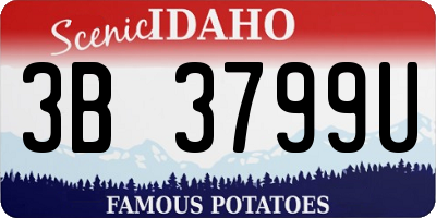 ID license plate 3B3799U