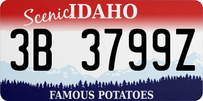 ID license plate 3B3799Z