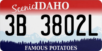 ID license plate 3B3802L