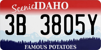 ID license plate 3B3805Y