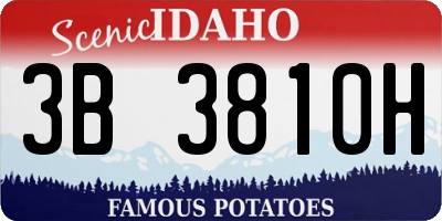 ID license plate 3B3810H