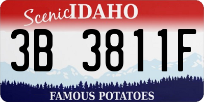 ID license plate 3B3811F