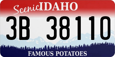 ID license plate 3B3811O