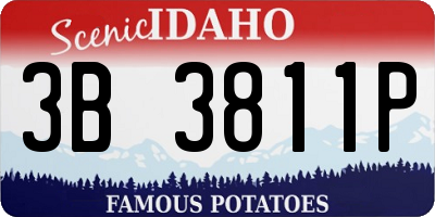 ID license plate 3B3811P