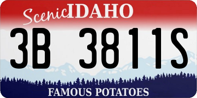 ID license plate 3B3811S