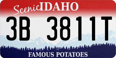 ID license plate 3B3811T