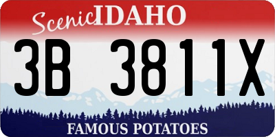 ID license plate 3B3811X