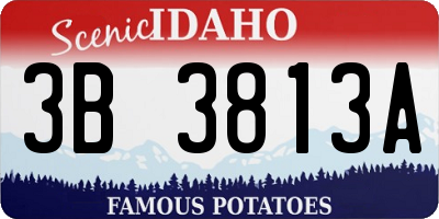 ID license plate 3B3813A