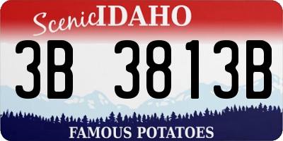 ID license plate 3B3813B