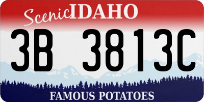 ID license plate 3B3813C