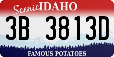 ID license plate 3B3813D