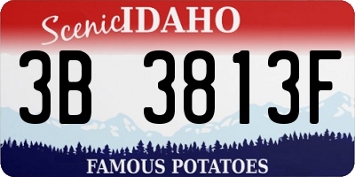 ID license plate 3B3813F