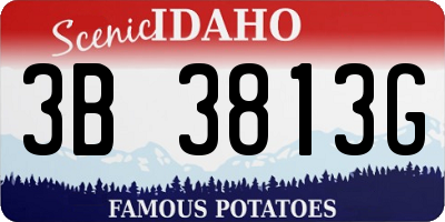 ID license plate 3B3813G