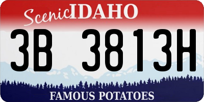 ID license plate 3B3813H