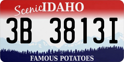 ID license plate 3B3813I