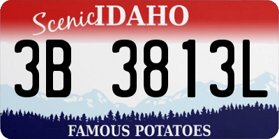 ID license plate 3B3813L