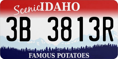 ID license plate 3B3813R
