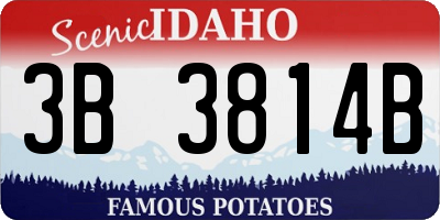 ID license plate 3B3814B