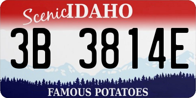 ID license plate 3B3814E