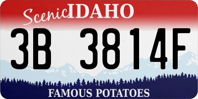 ID license plate 3B3814F
