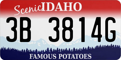 ID license plate 3B3814G