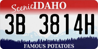 ID license plate 3B3814H