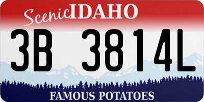ID license plate 3B3814L