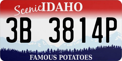 ID license plate 3B3814P