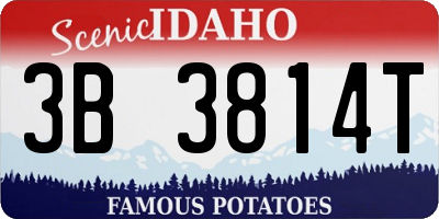 ID license plate 3B3814T