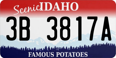 ID license plate 3B3817A
