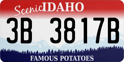 ID license plate 3B3817B