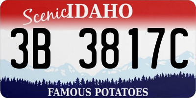 ID license plate 3B3817C