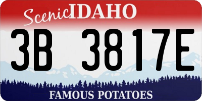 ID license plate 3B3817E