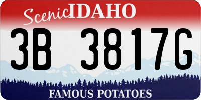 ID license plate 3B3817G
