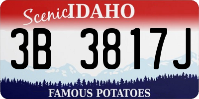 ID license plate 3B3817J