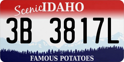 ID license plate 3B3817L