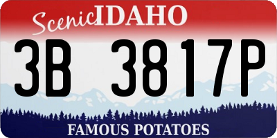 ID license plate 3B3817P