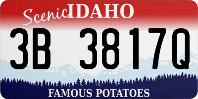 ID license plate 3B3817Q