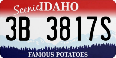 ID license plate 3B3817S