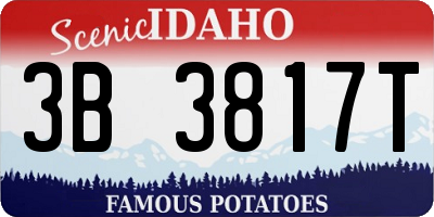 ID license plate 3B3817T