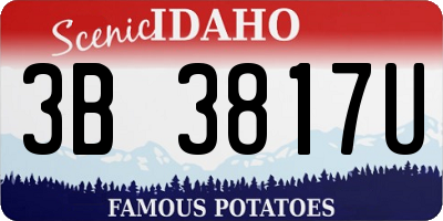 ID license plate 3B3817U