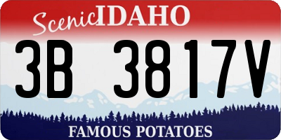 ID license plate 3B3817V