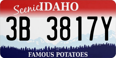 ID license plate 3B3817Y