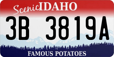ID license plate 3B3819A