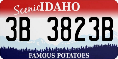 ID license plate 3B3823B