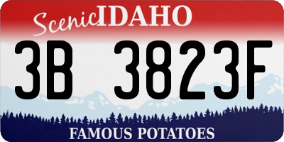ID license plate 3B3823F