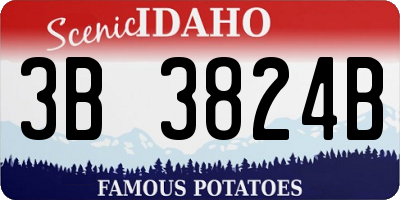 ID license plate 3B3824B