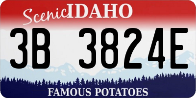 ID license plate 3B3824E