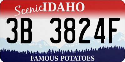 ID license plate 3B3824F